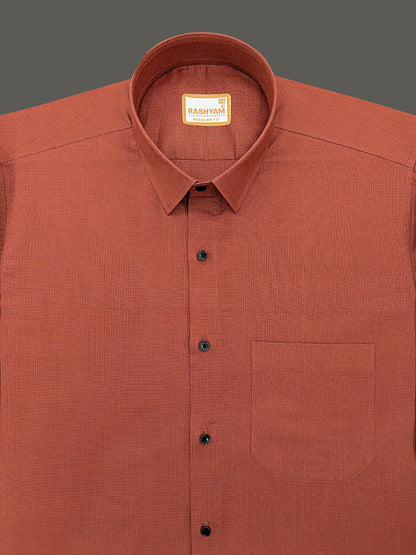 Crotone Crimson Red Premium Cotton Formal Shirt For Men