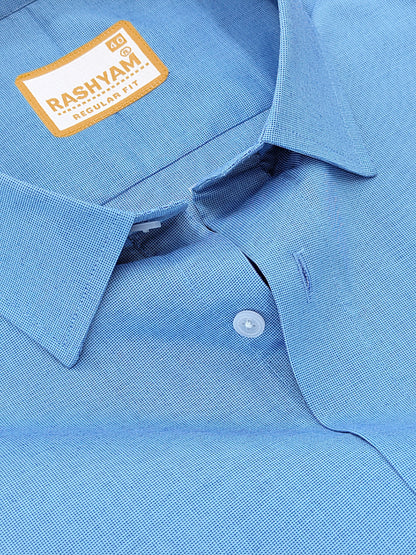 Crotone Light Blue Premium Cotton Formal Shirt For Men