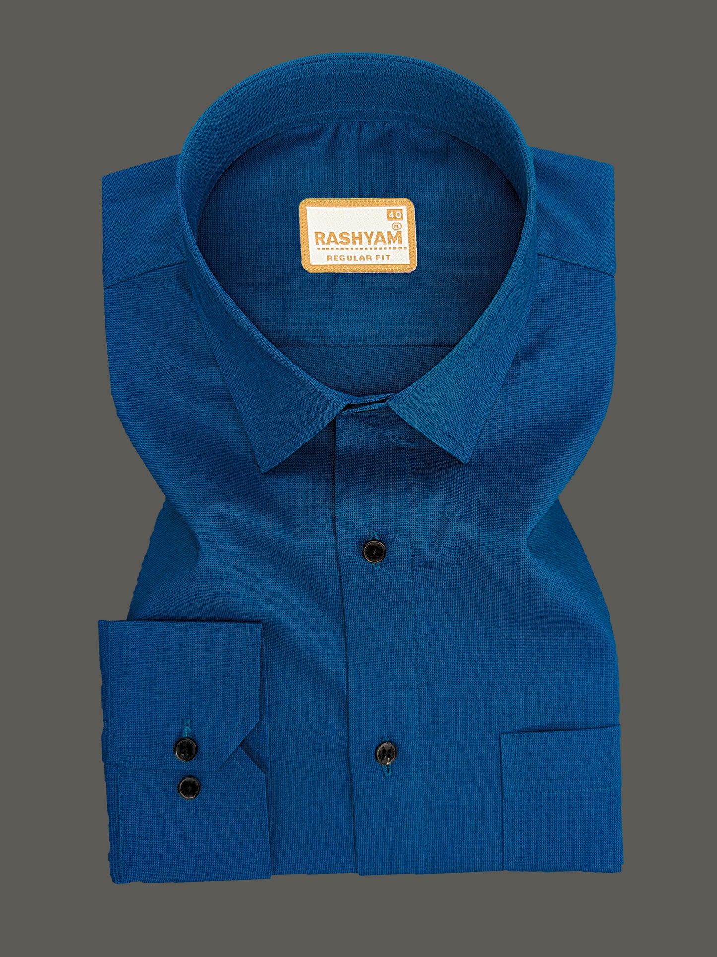 Crotone Kashmir Blue Premium 100% Cotton Formal Shirt For Men