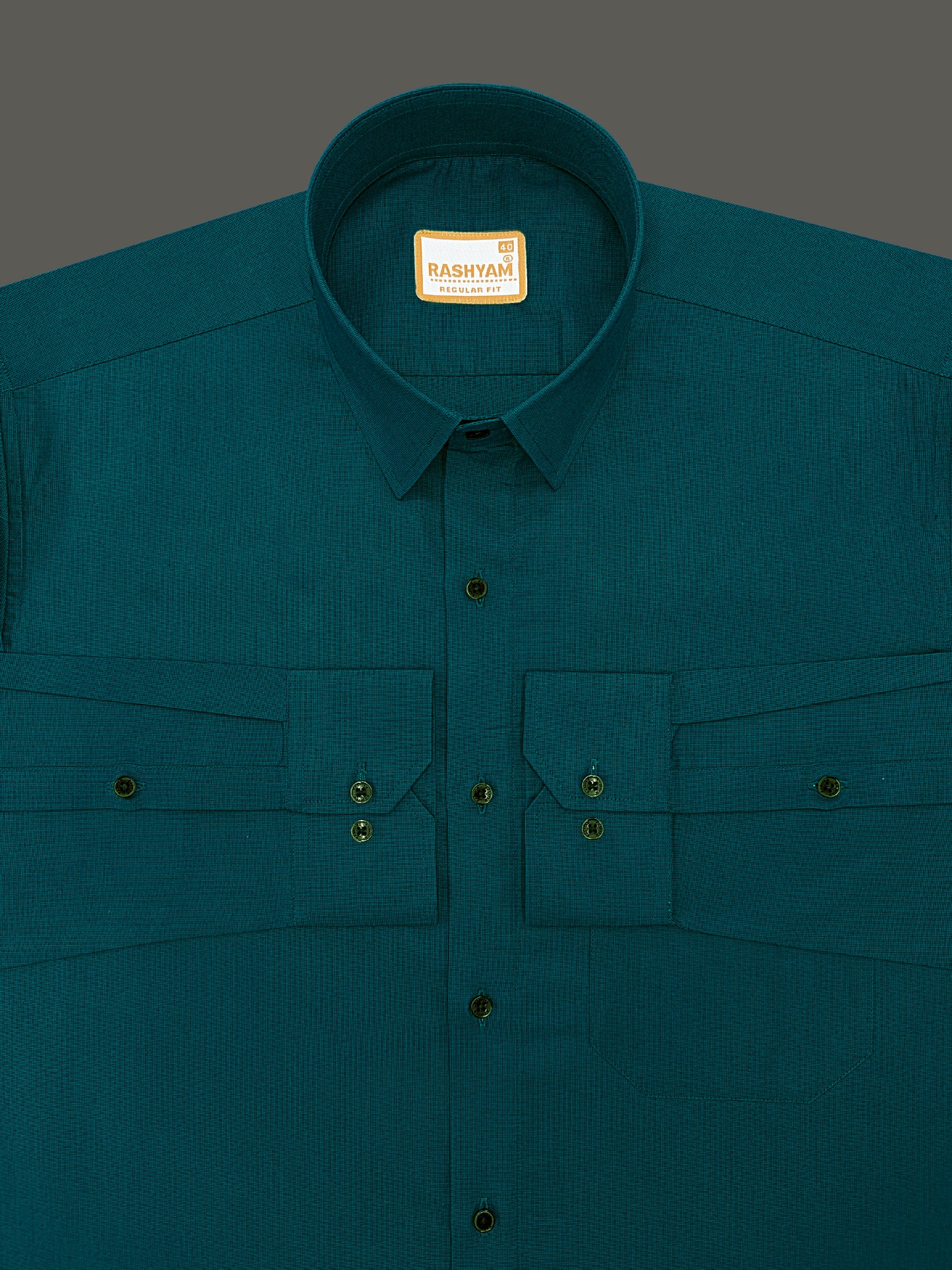 Crotone Dark Green Premium Cotton Formal Shirt For Men