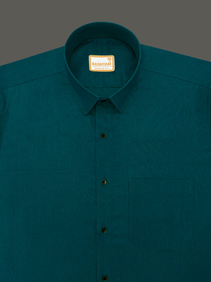 Crotone Dark Green Premium Cotton Formal Shirt For Men