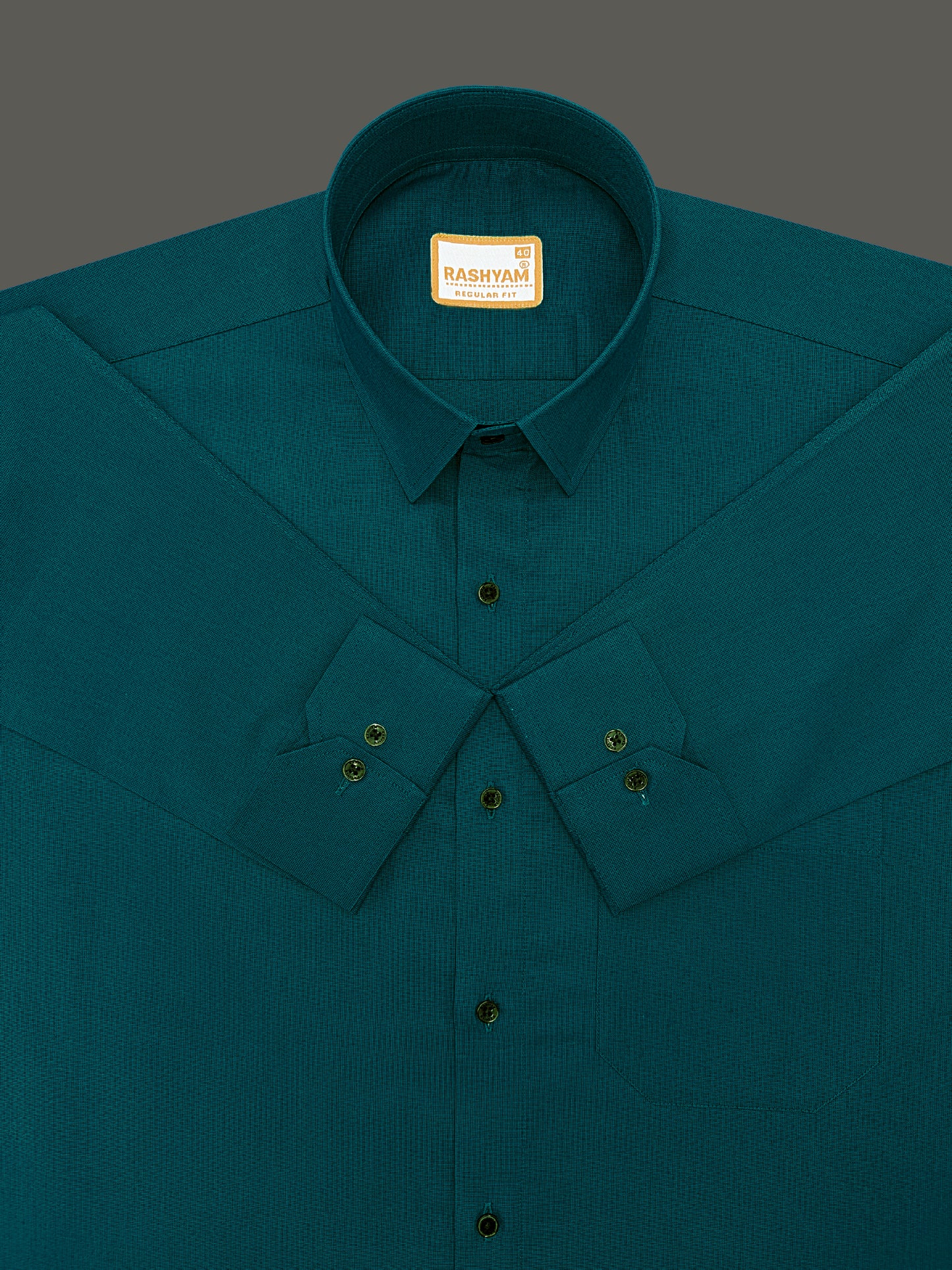 Crotone Dark Green Premium Cotton Formal Shirt For Men