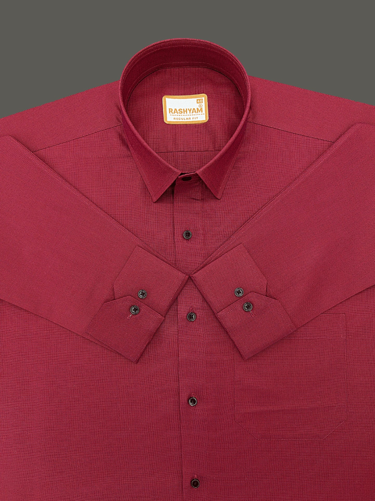Crotone Crimson Maroon Premium Cotton Formal Shirt For Men