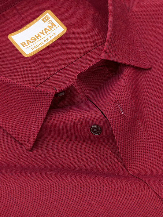 Crotone Crimson Maroon Premium Cotton Formal Shirt For Men