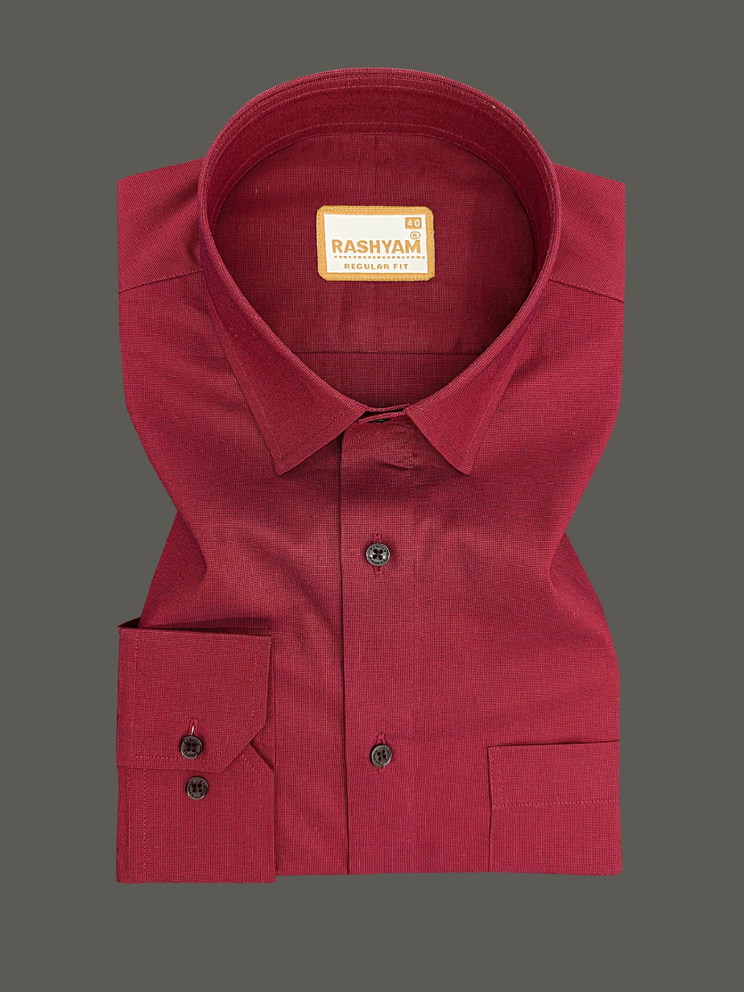 Crotone Crimson Maroon Premium Cotton Formal Shirt For Men