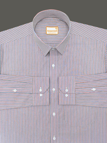 Atrani Premium Cotton Red Black And Blue Professional Line Formal Shirt