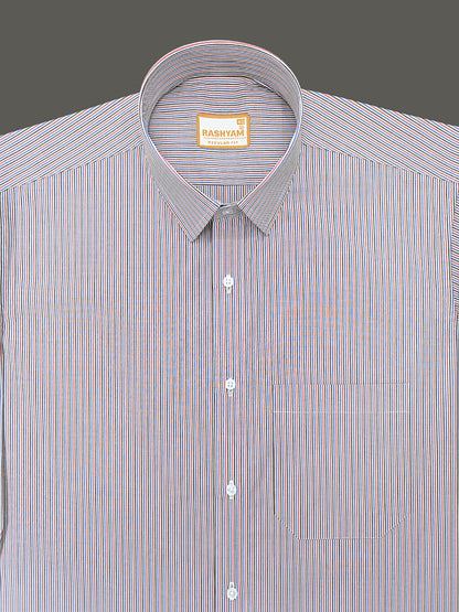 Atrani Premium Cotton Red Black And Blue Professional Line Formal Shirt