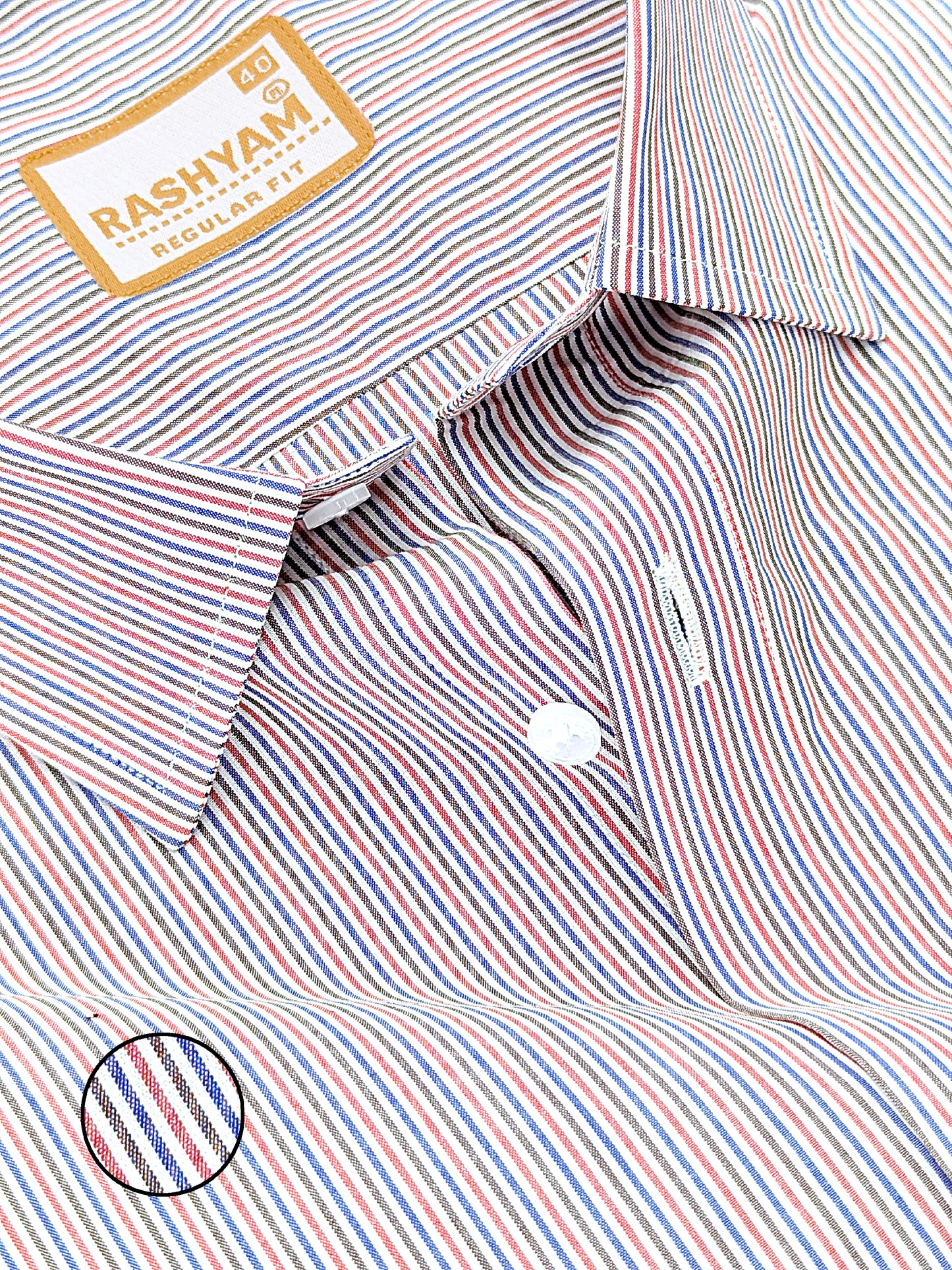 Atrani Premium Cotton Red Black And Blue Professional Line Formal Shirt