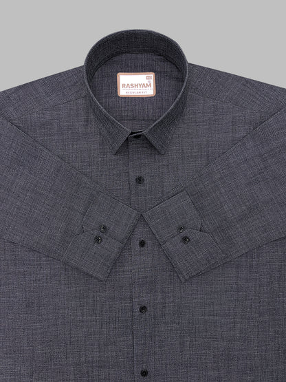 Velmora Luxurious Linen Cotton Fuscous Grey Formal Shirt For Men