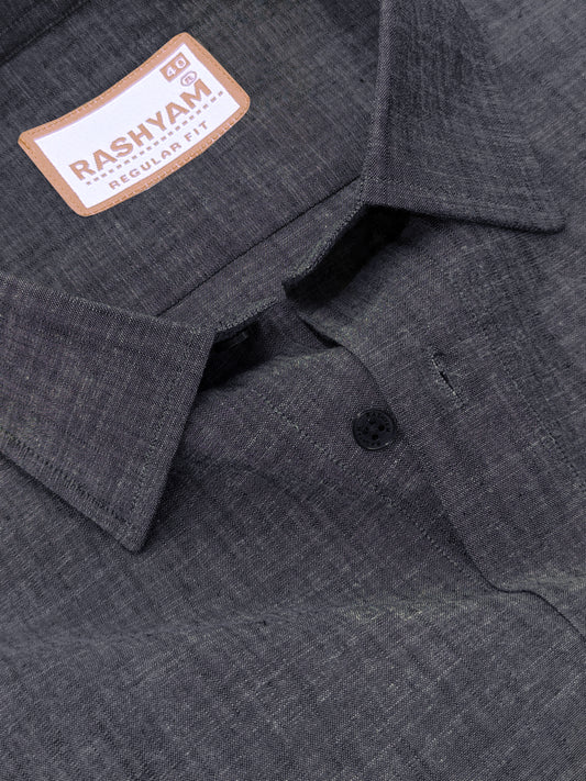 Velmora Luxurious Linen Cotton Fuscous Grey Formal Shirt For Men