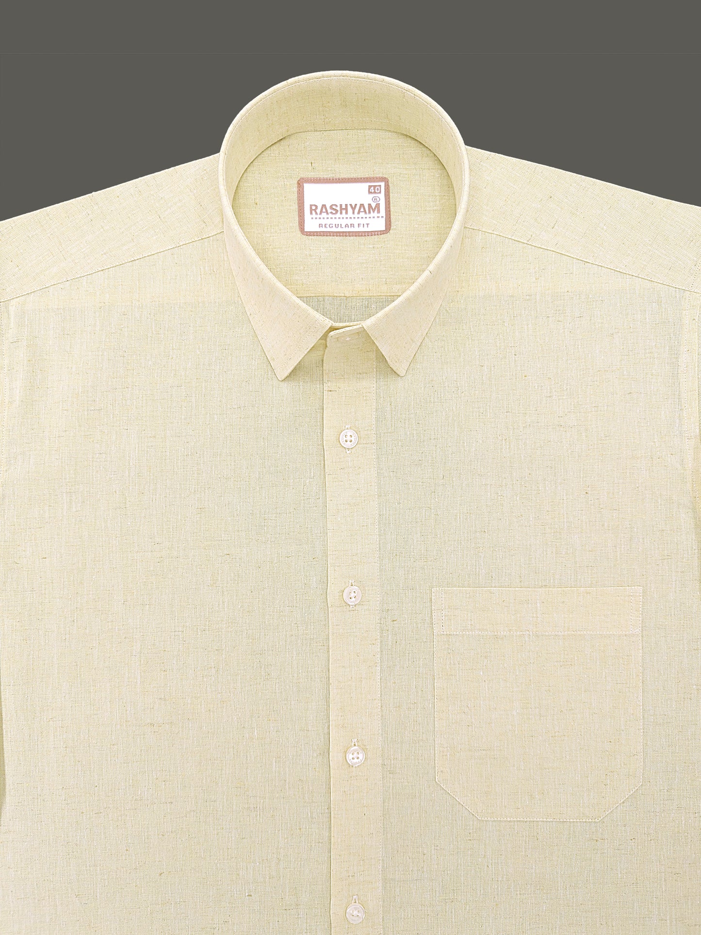 Velmora Luxurious Linen Cotton Light Cream Formal Shirt For Men