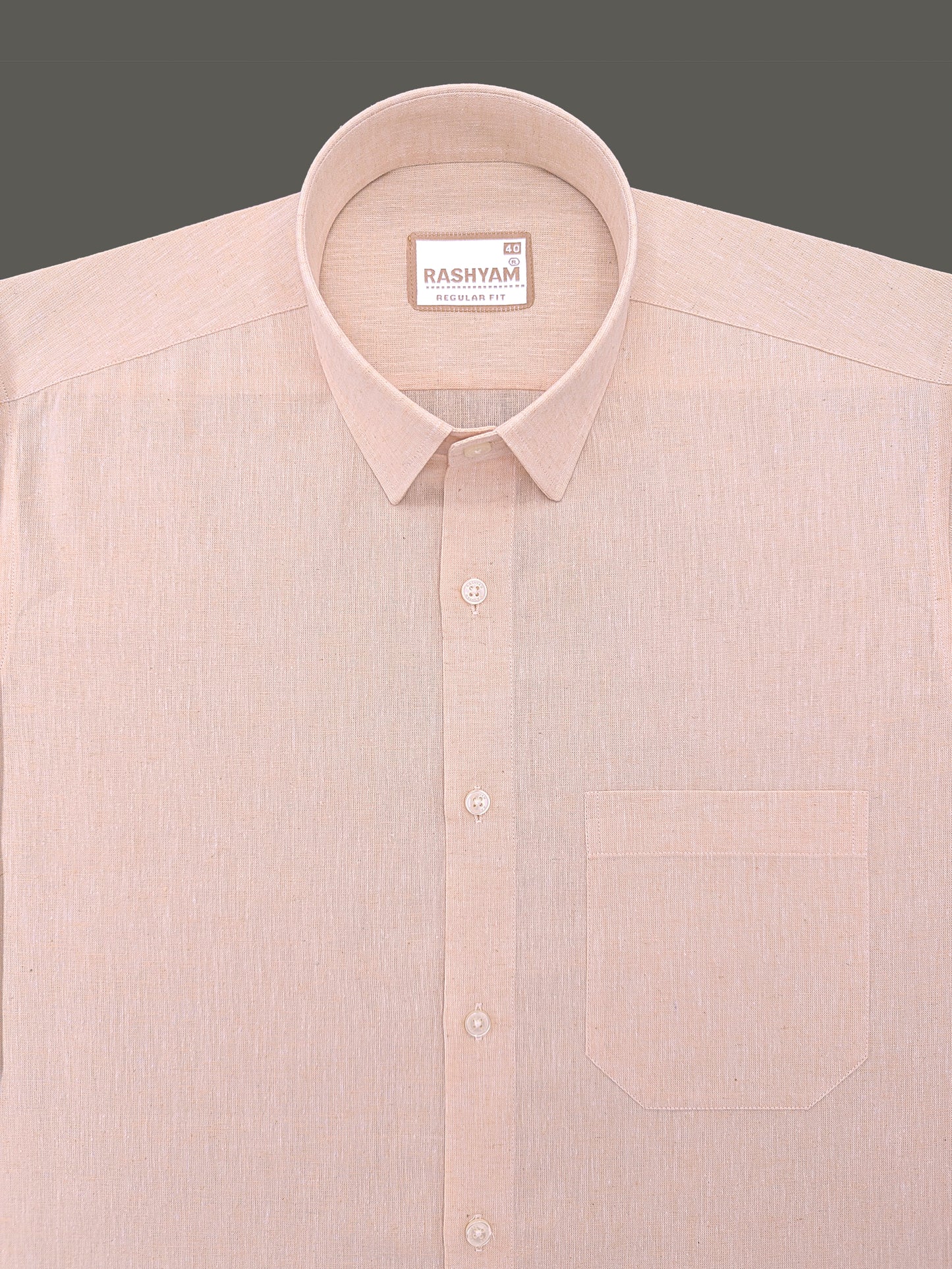 Abruzzo Premium Peach Linen Formal Shirt
