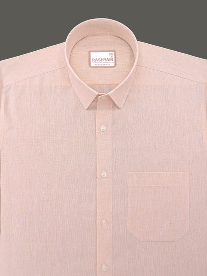 Abruzzo Premium Peach Linen Formal Shirt