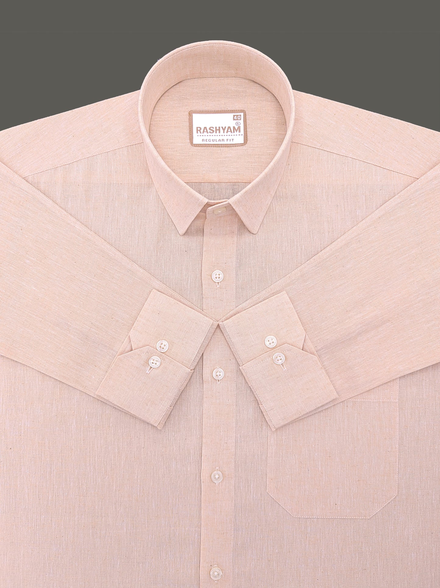 Abruzzo Premium Peach Linen Formal Shirt