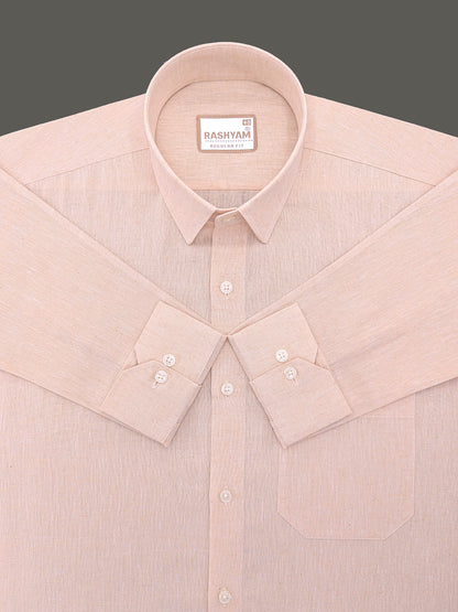 Abruzzo Premium Peach Linen Formal Shirt