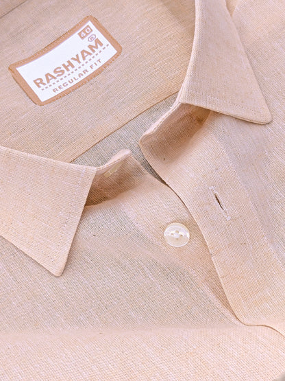 Abruzzo Premium Peach Linen Formal Shirt