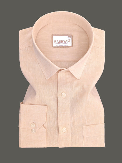 Abruzzo Premium Peach Linen Formal Shirt