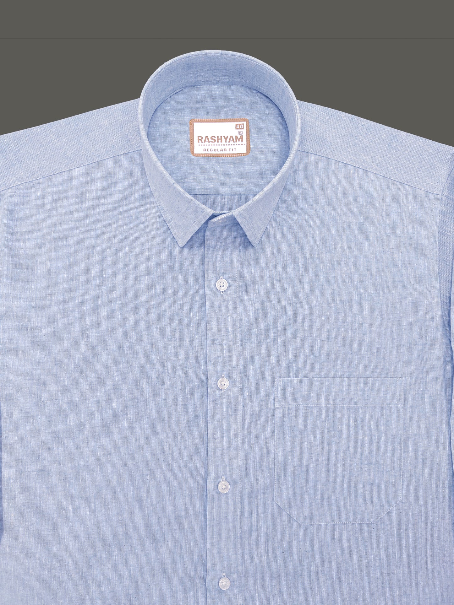 Velmora Luxurious Linen Cotton Ice Blue Formal Shirt For Men