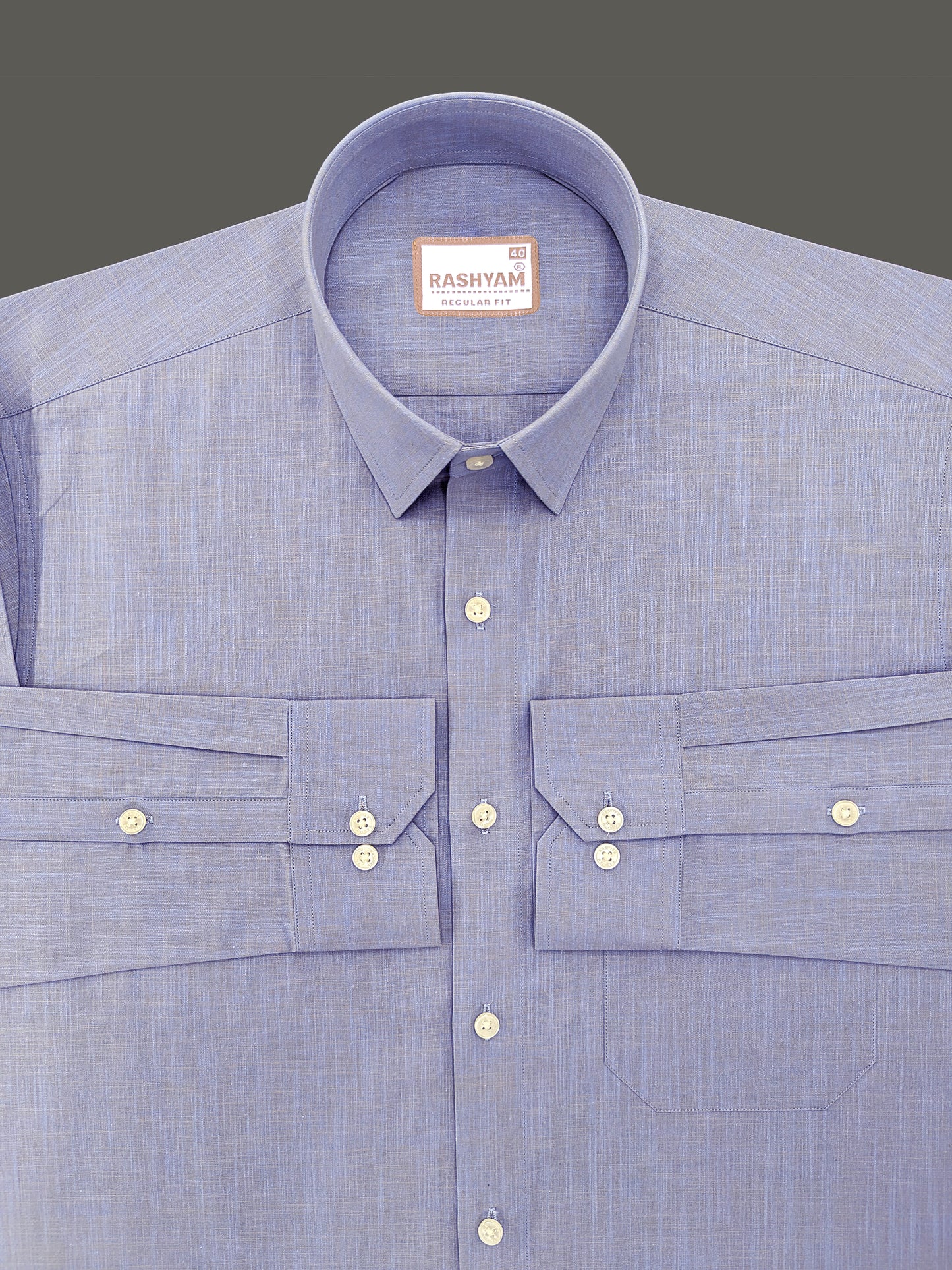 Abruzzo Premium Antique Grey Designer Cotton Formal Shirt