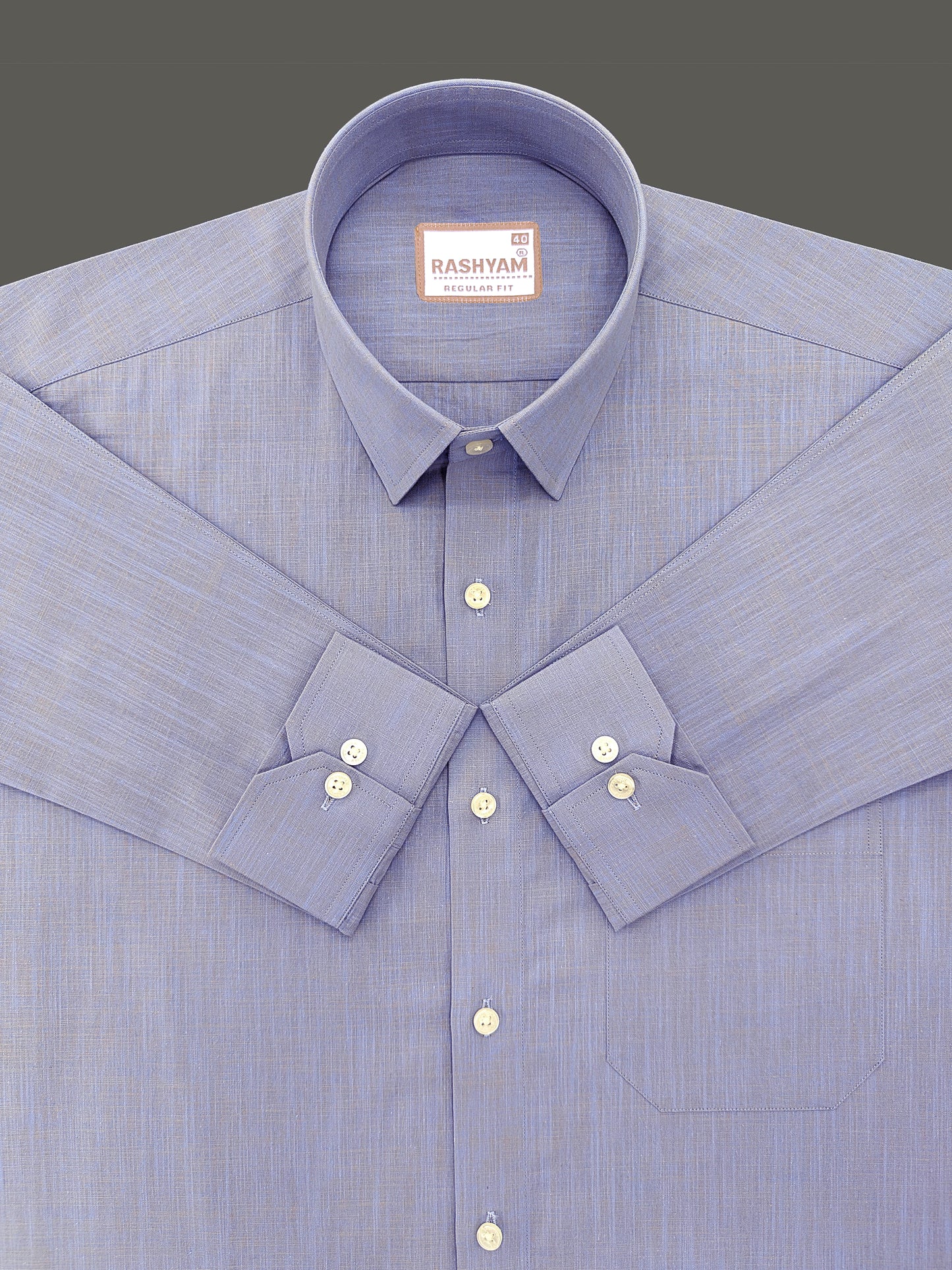 Abruzzo Premium Antique Grey Designer Cotton Formal Shirt