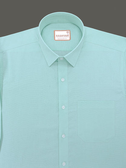 Abruzzo Premium Bright Cyan Linen Formal Shirt