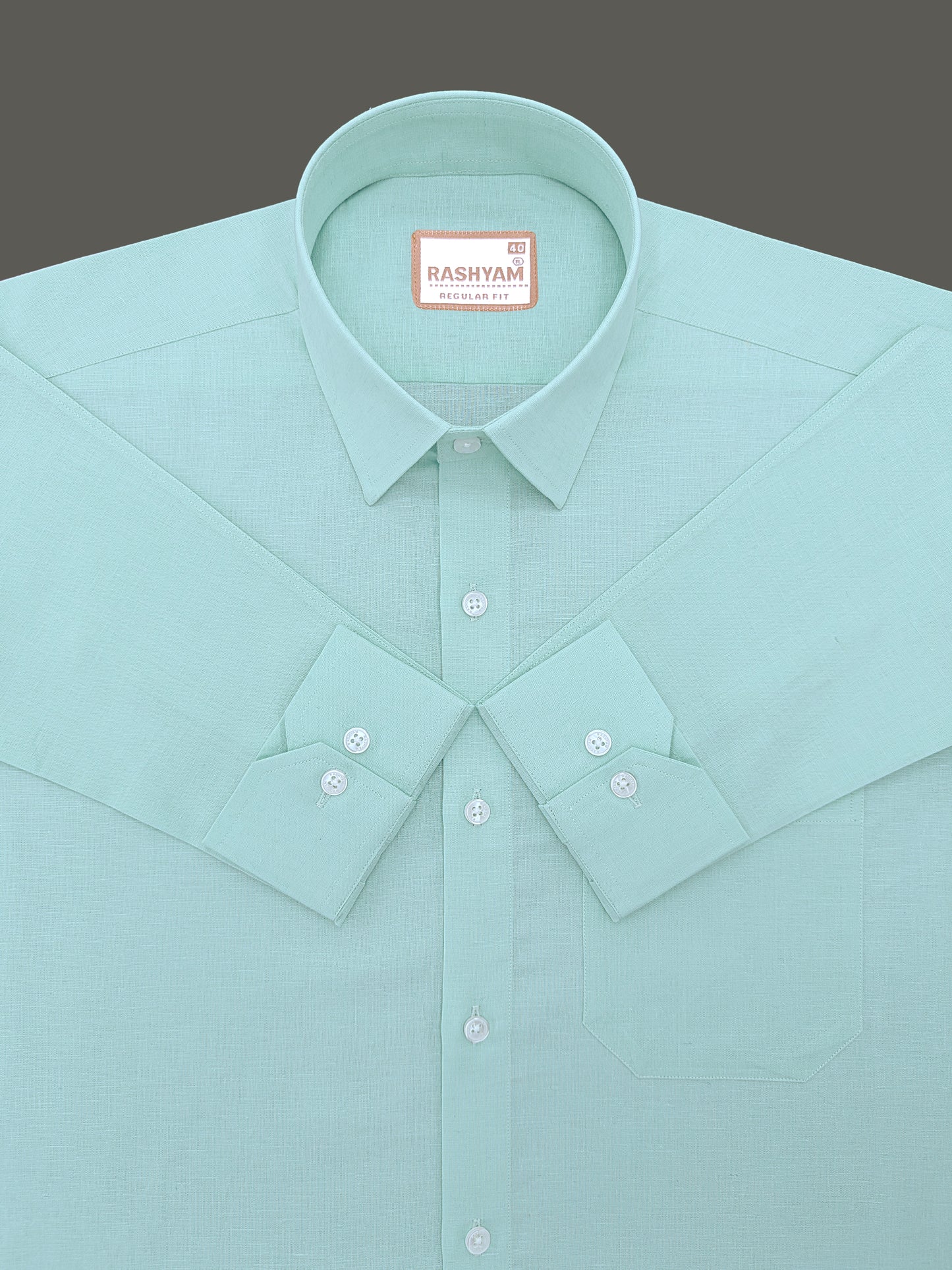 Abruzzo Premium Bright Cyan Linen Formal Shirt