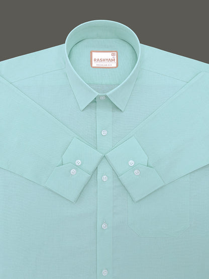 Abruzzo Premium Bright Cyan Linen Formal Shirt