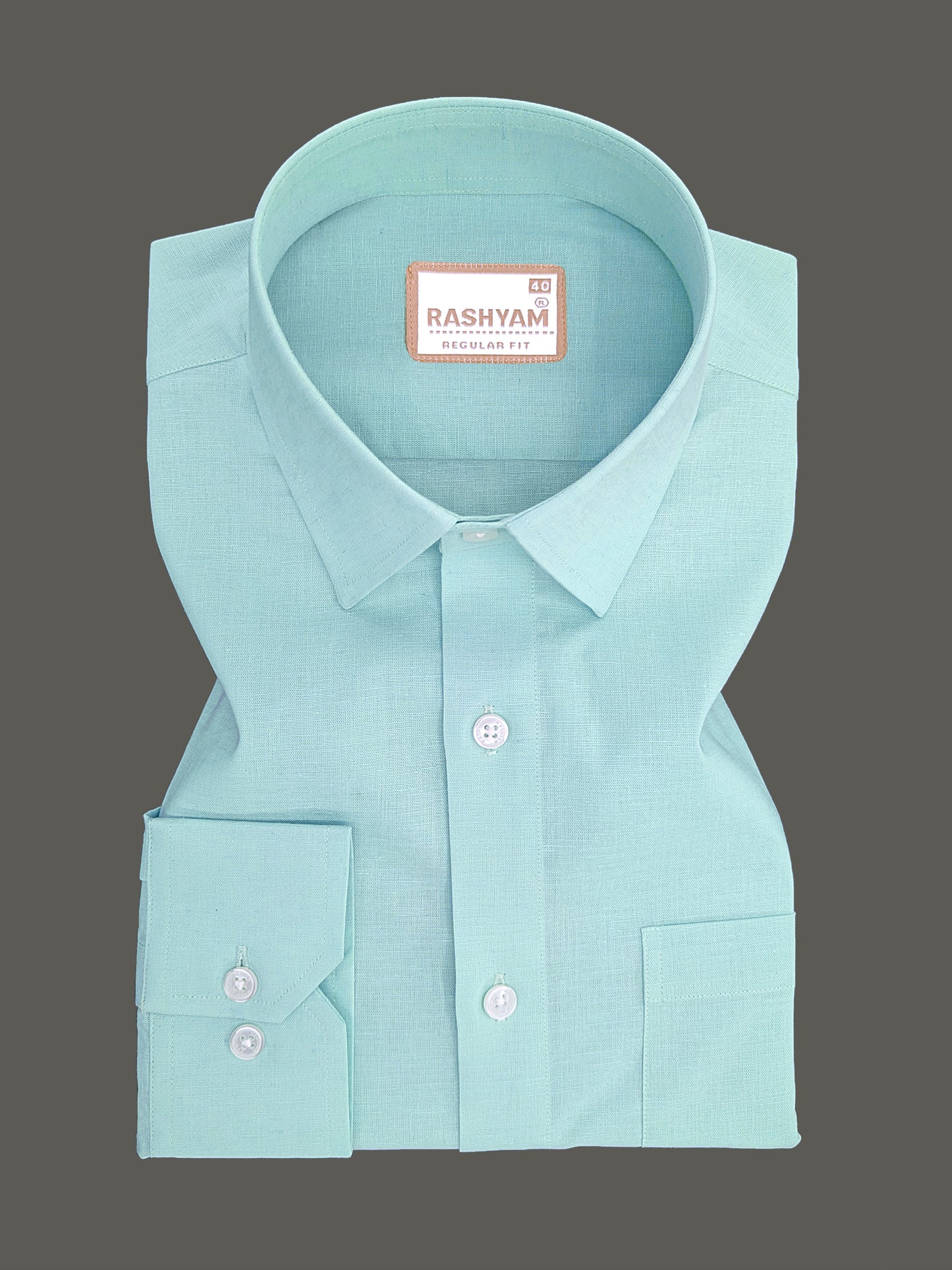 Abruzzo Premium Bright Cyan Linen Formal Shirt