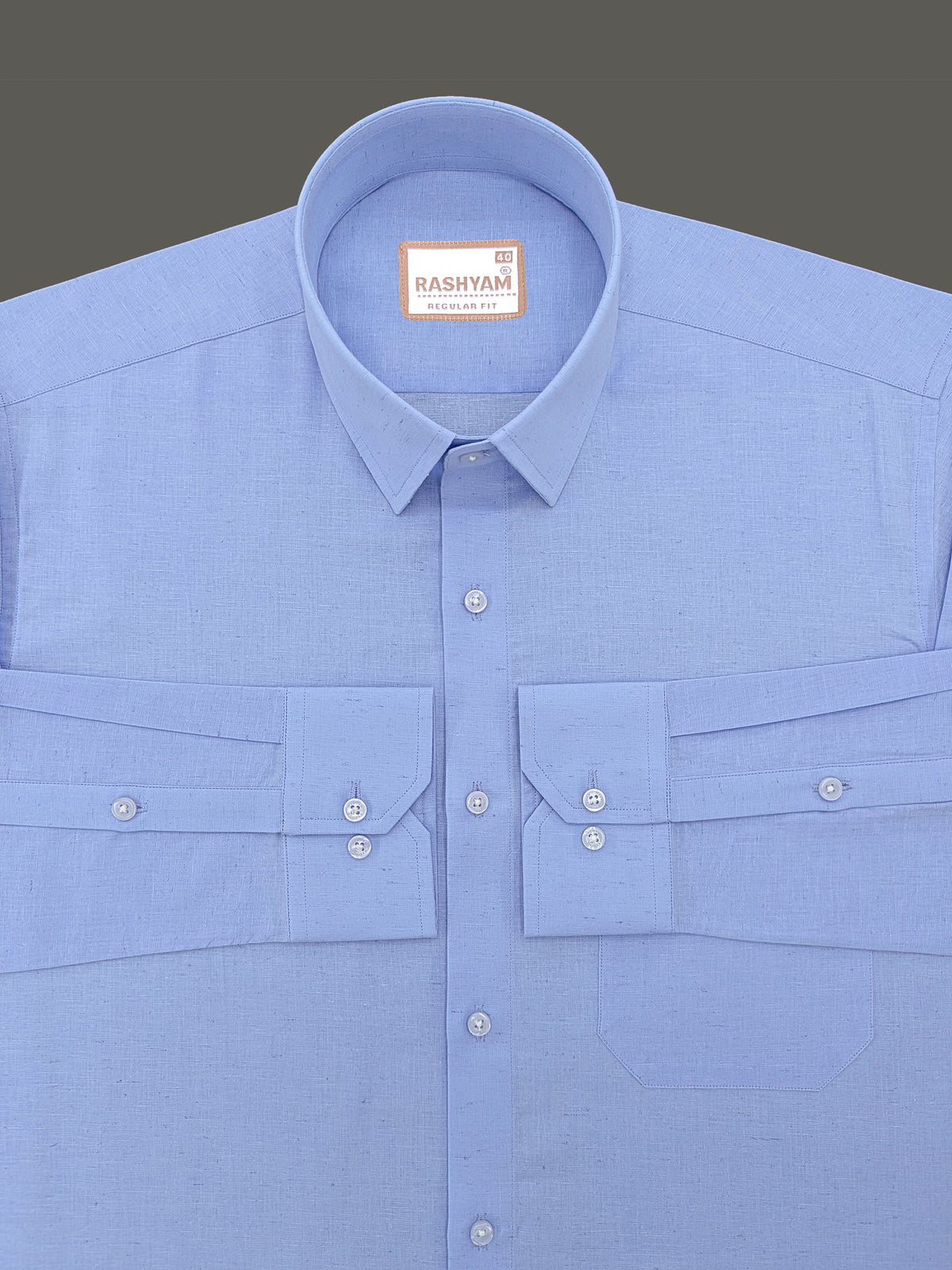 Abruzzo Premium Sky Blue Linen Formal Shirt