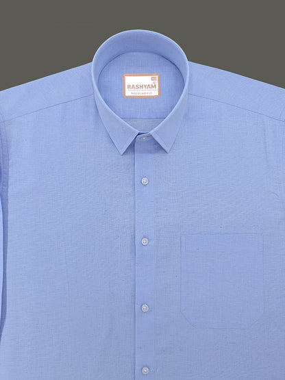 Abruzzo Premium Sky Blue Linen Formal Shirt