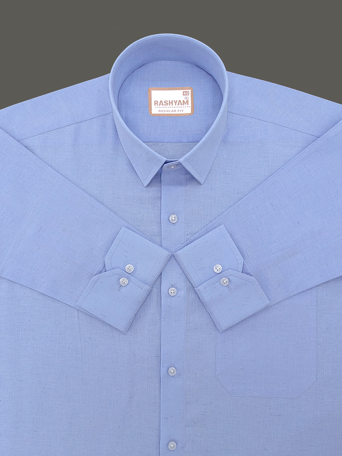 Abruzzo Premium Sky Blue Linen Formal Shirt