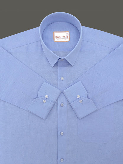 Abruzzo Premium Sky Blue Linen Formal Shirt