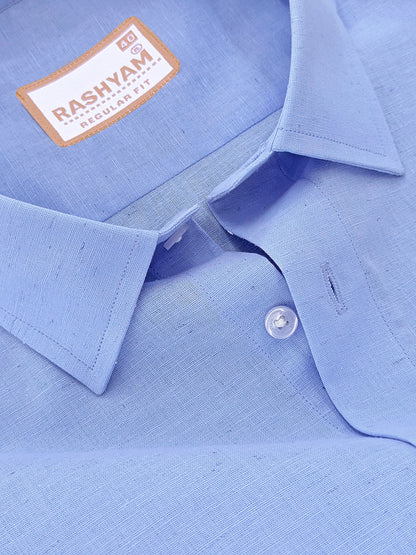 Abruzzo Premium Sky Blue Linen Formal Shirt