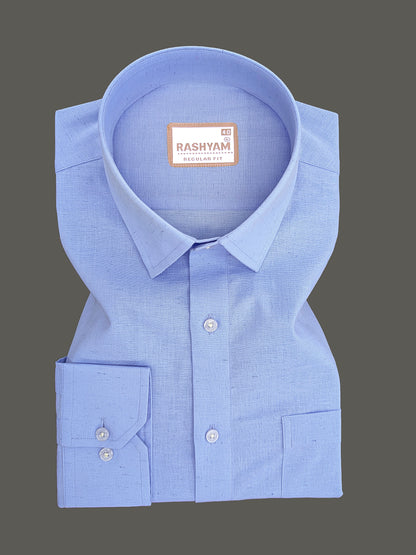Abruzzo Premium Sky Blue Linen Formal Shirt