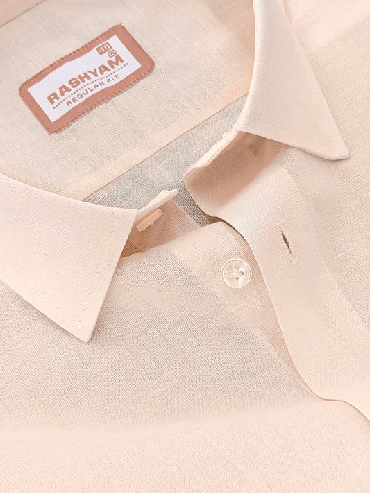 Abruzzo Premium Peach Linen Formal Shirt