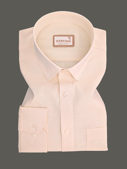 Abruzzo Premium Peach Linen Formal Shirt