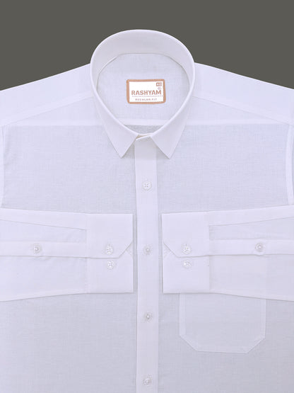 Belloni Pure Luxe White Italian Linen Shirt