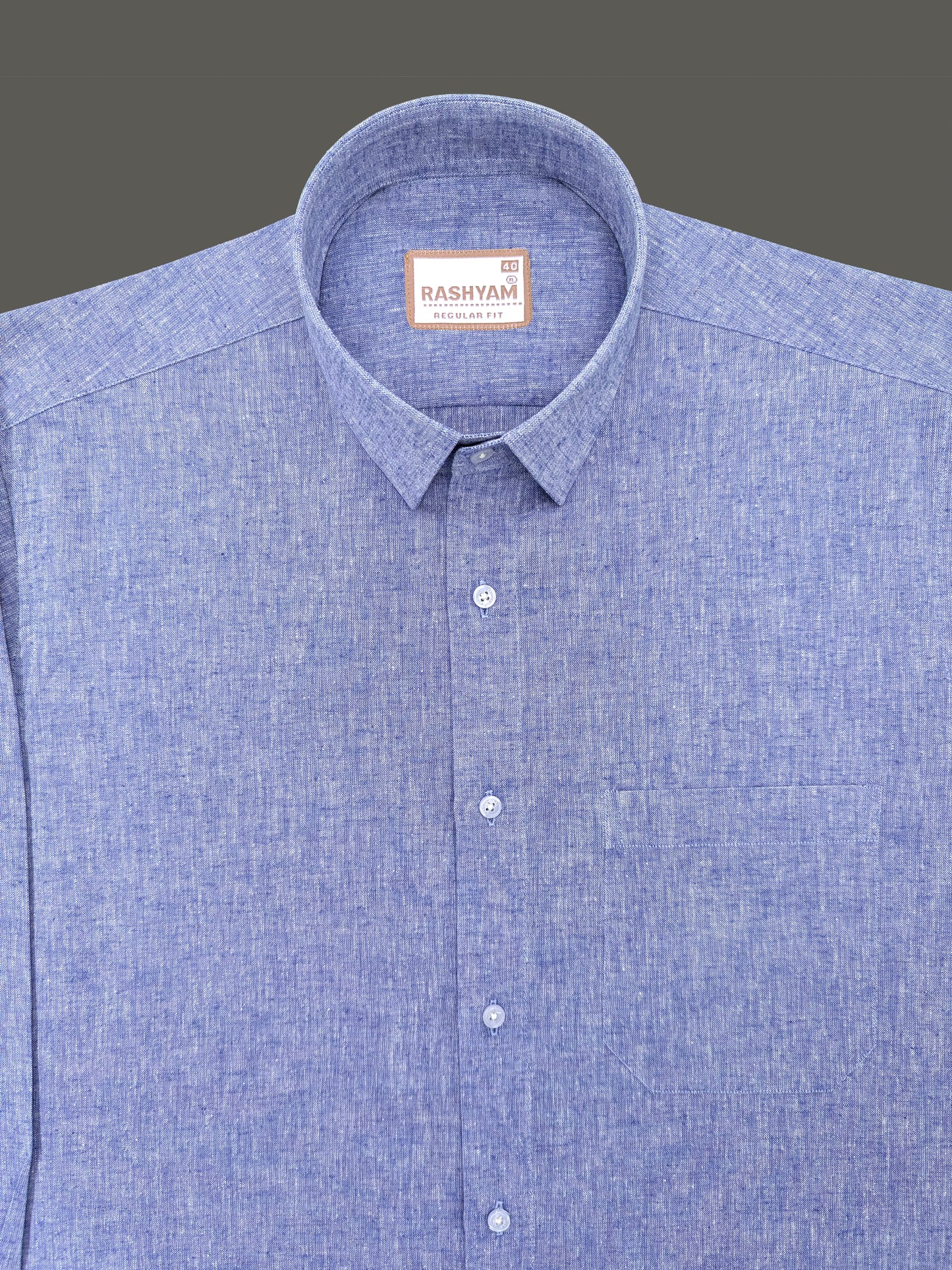 Velmora Luxurious Linen Cotton Vibrant Blue Formal Shirt For Men