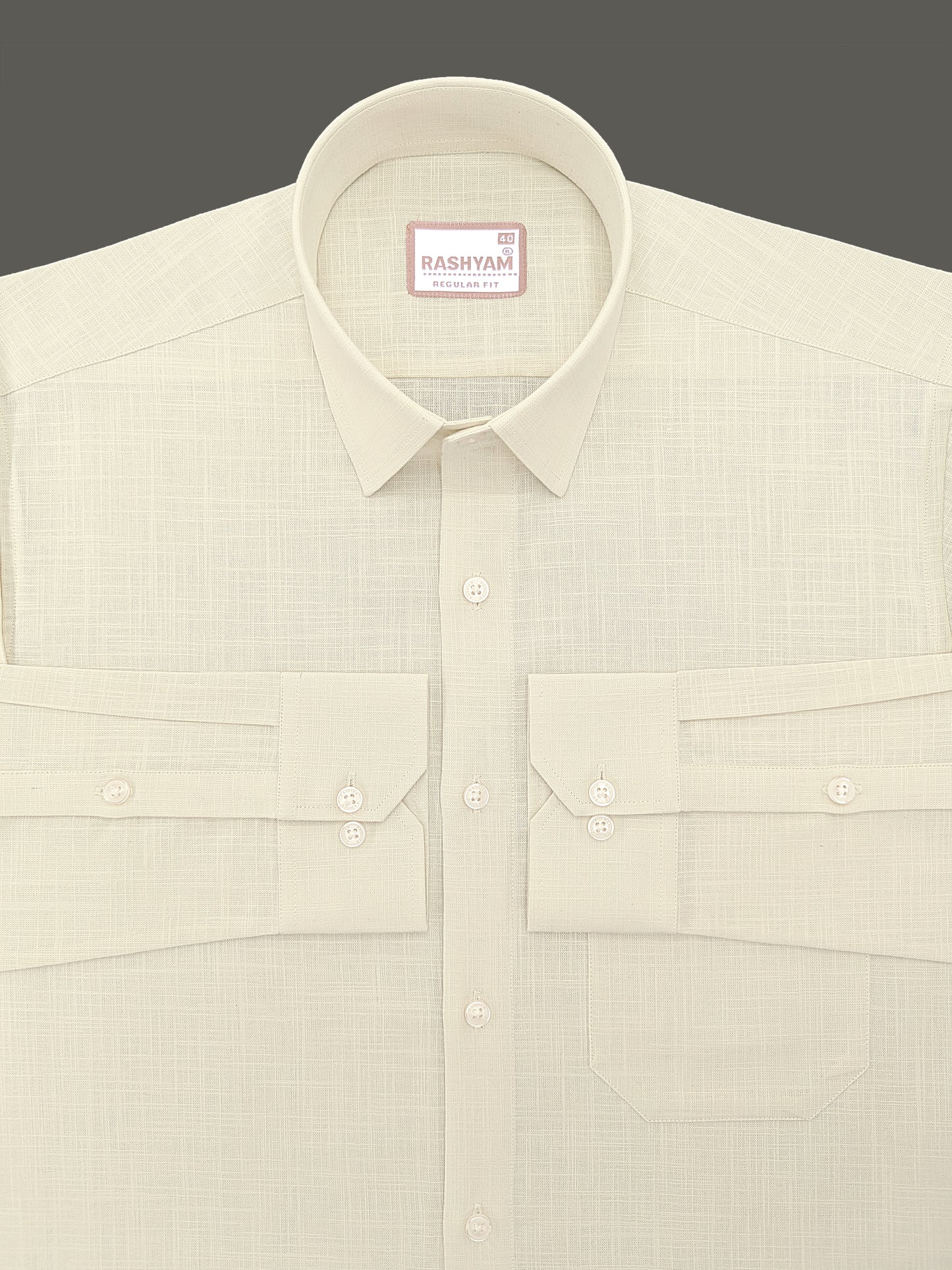 Abruzzo Luxurious Linen Chiffon yellow Formal Shirt