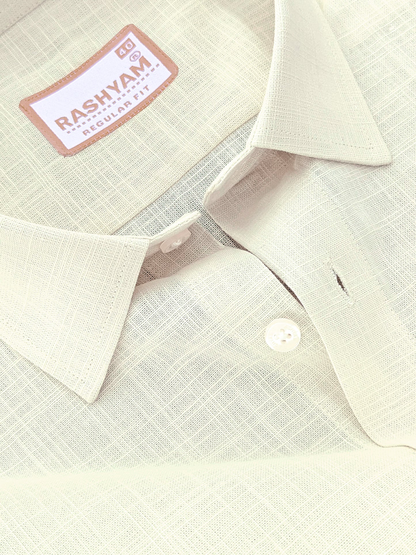 Abruzzo Luxurious Linen Chiffon yellow Formal Shirt