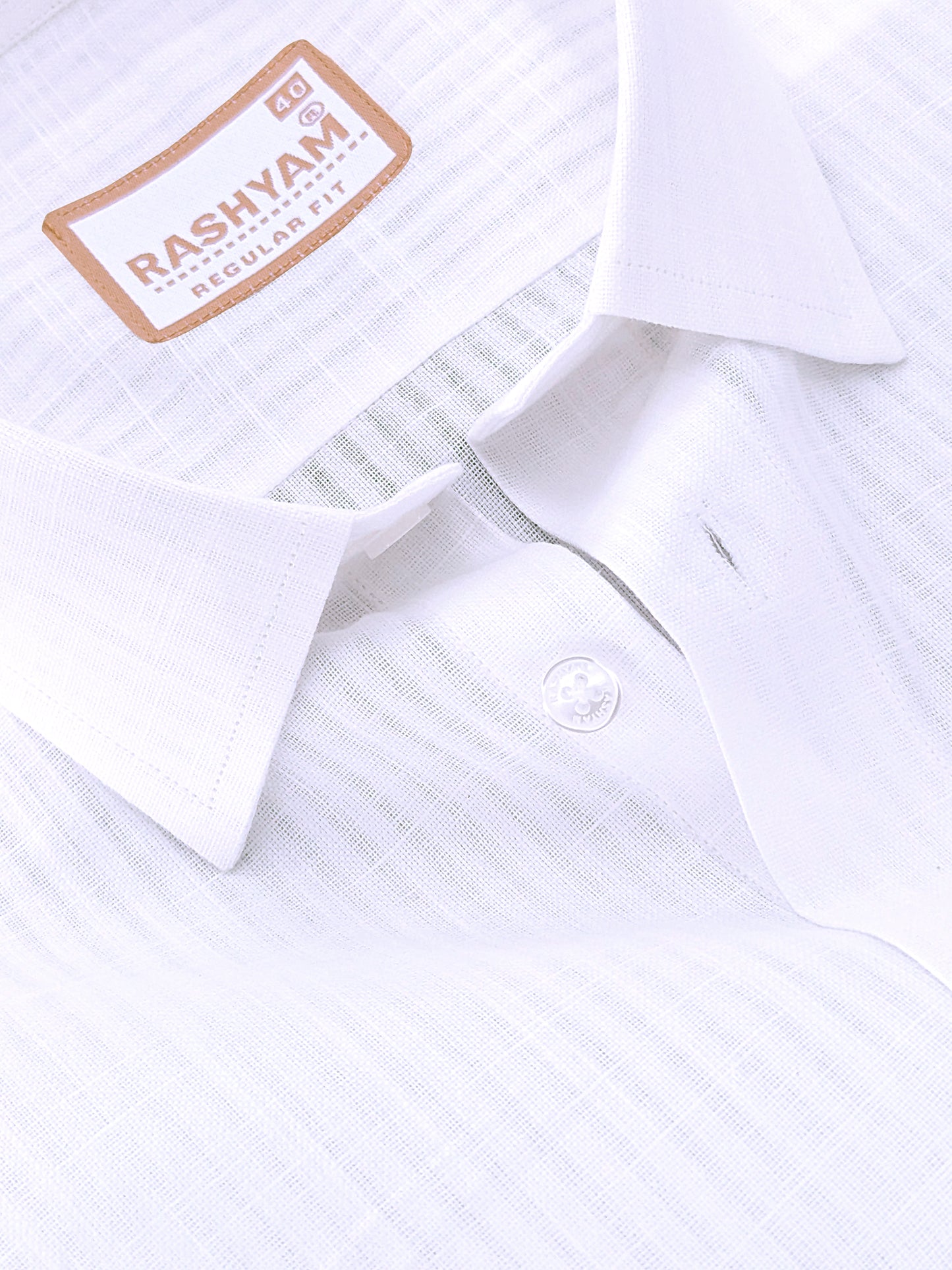 Italian Premium Linen Cotton Bright White Multi Stripe Formal Shirt