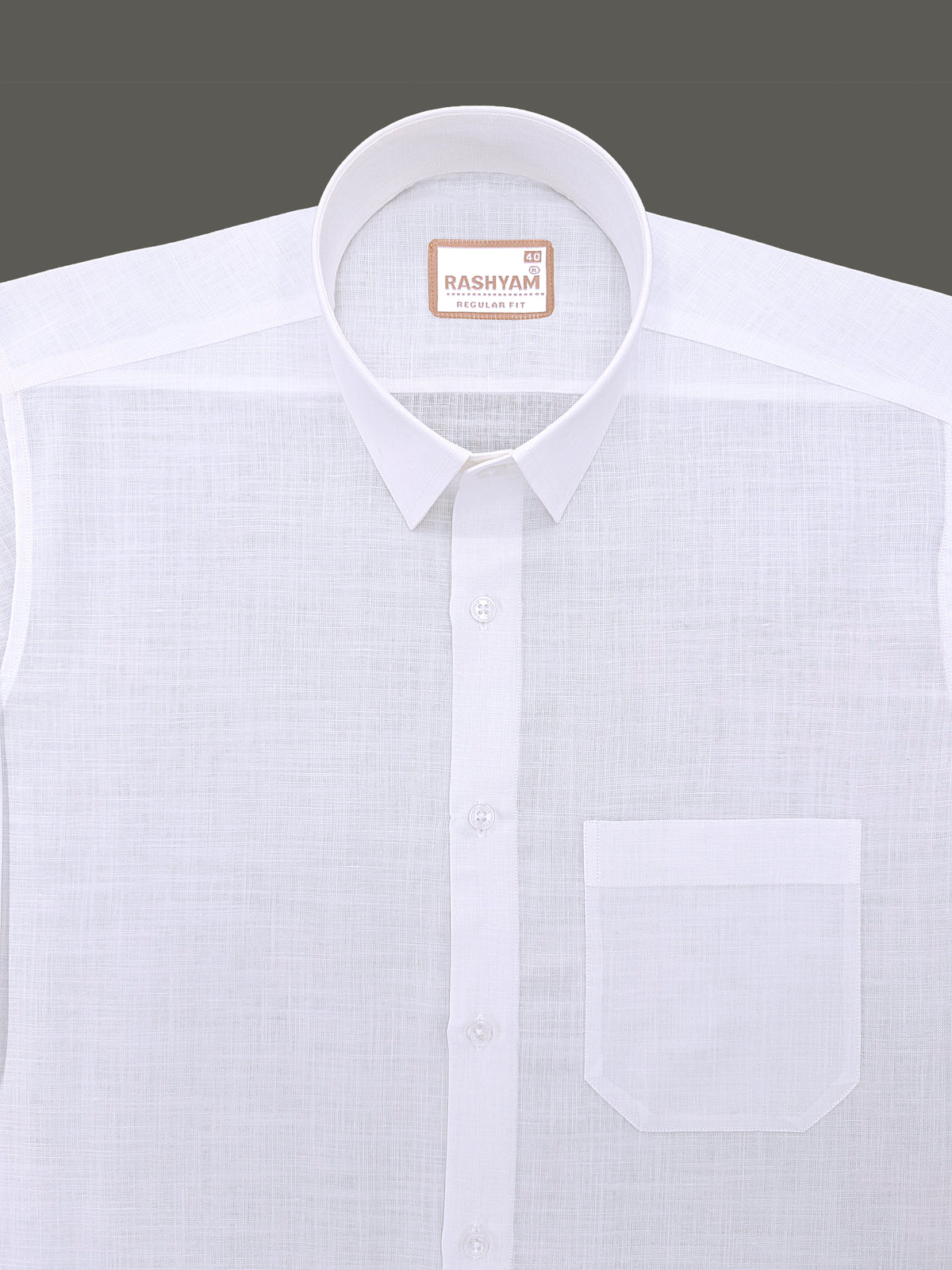 Luxurious Linen Portavilla White Formal Shirt