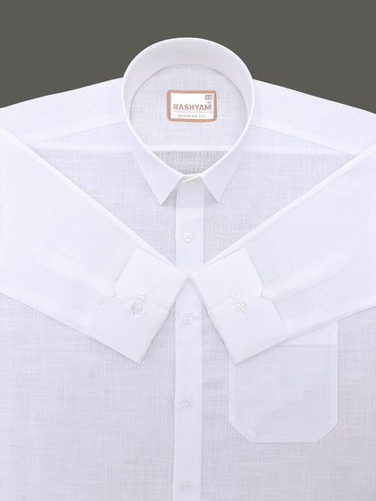 Luxurious Linen Portavilla White Formal Shirt