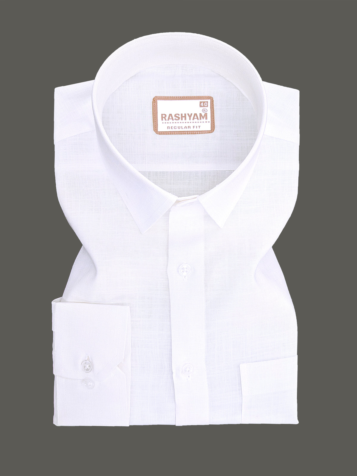 Luxurious Linen Portavilla White Formal Shirt