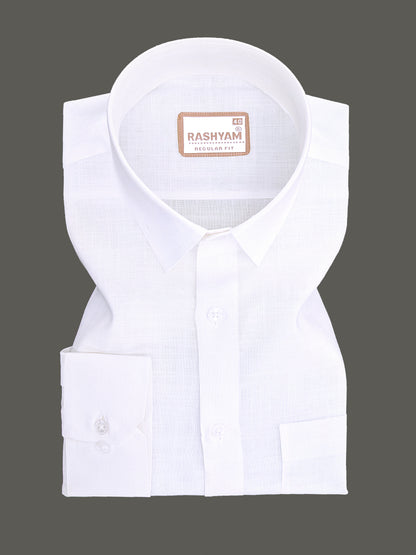 Luxurious Linen Portavilla White Formal Shirt
