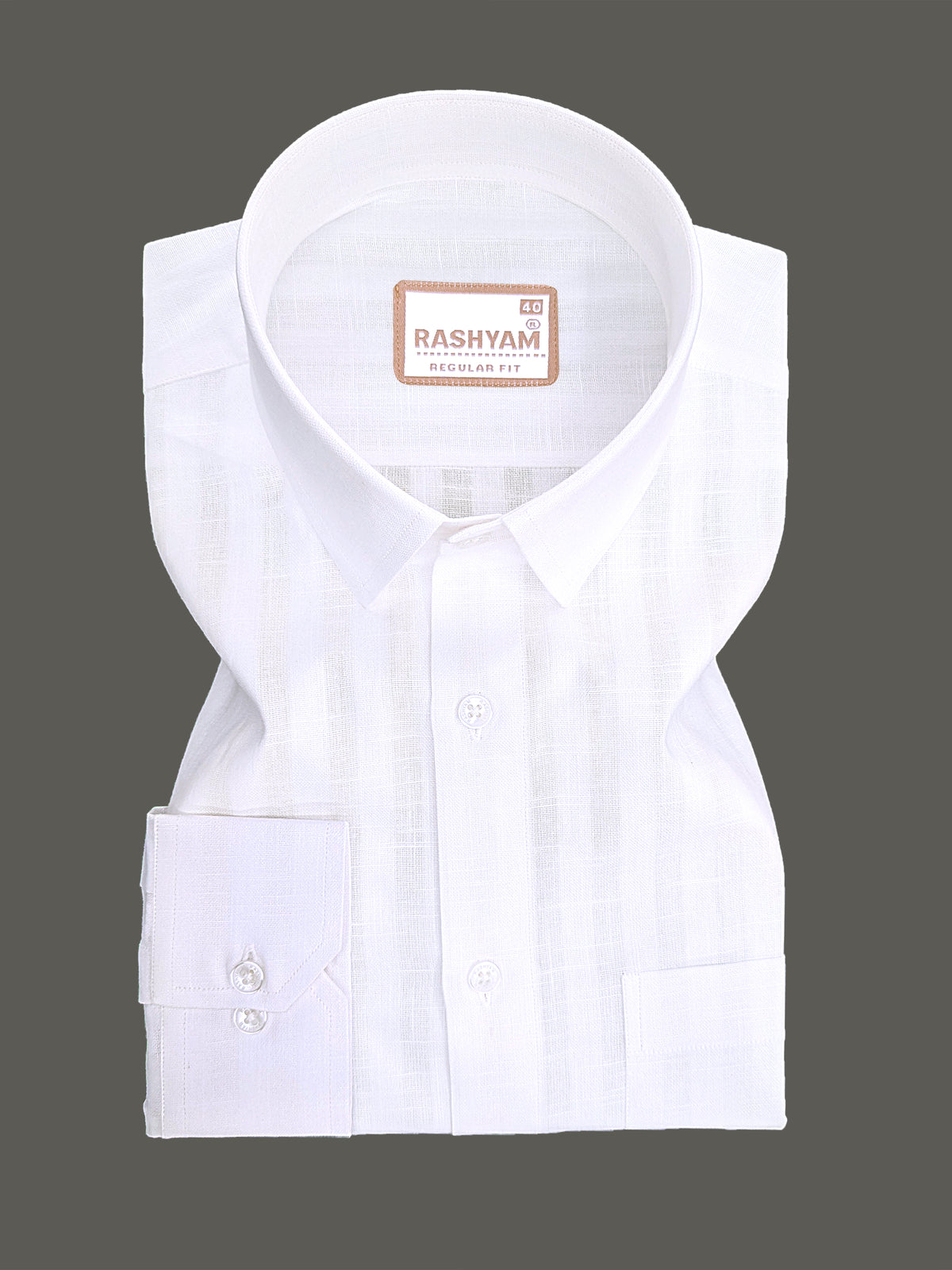 Italian Linen Cotton Bright White Wide Stripe Formal Shirt