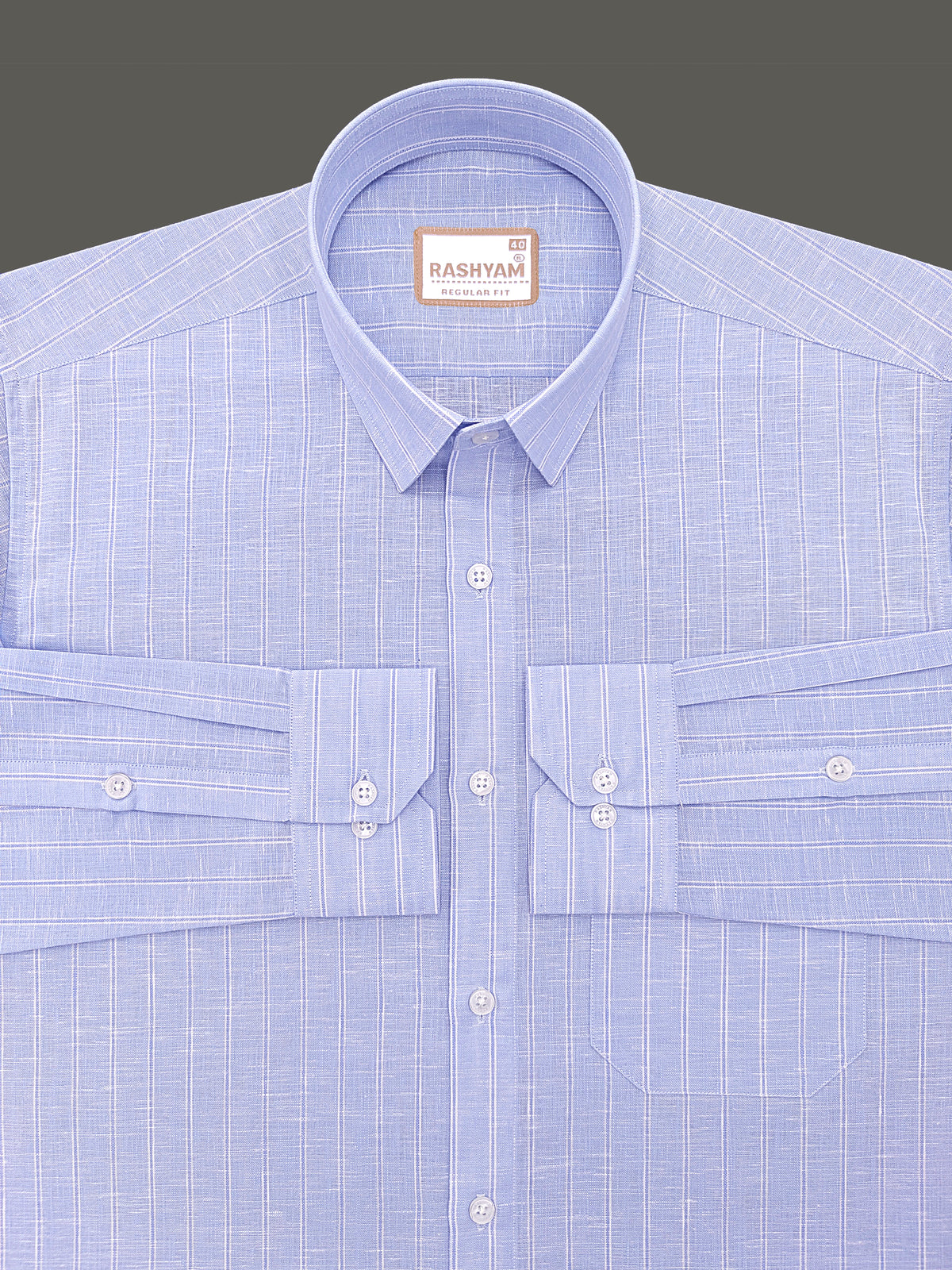 Lux Linen Arezzo Blue Line On Skyblue Formal Shirt