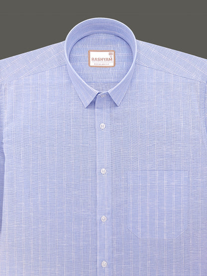 Lux Linen Arezzo Blue Line On Skyblue Formal Shirt