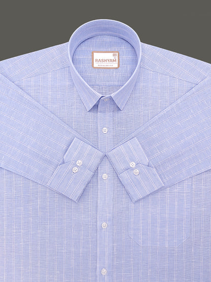 Lux Linen Arezzo Blue Line On Skyblue Formal Shirt
