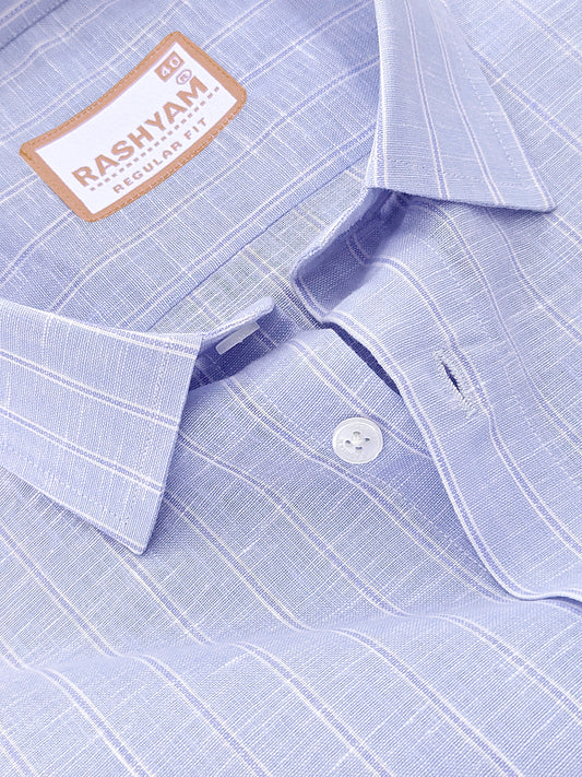 Lux Linen Arezzo Blue Line On Skyblue Formal Shirt